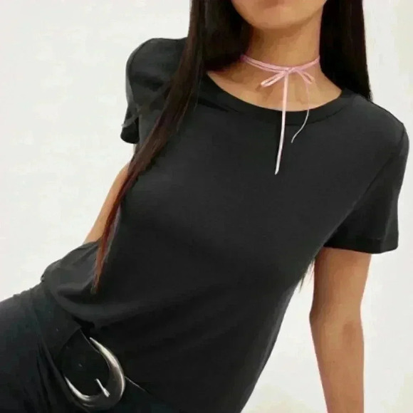 Super soft Charcoal/ Gray soft t-shirt Monki size L/XL - Picture 1 of 10